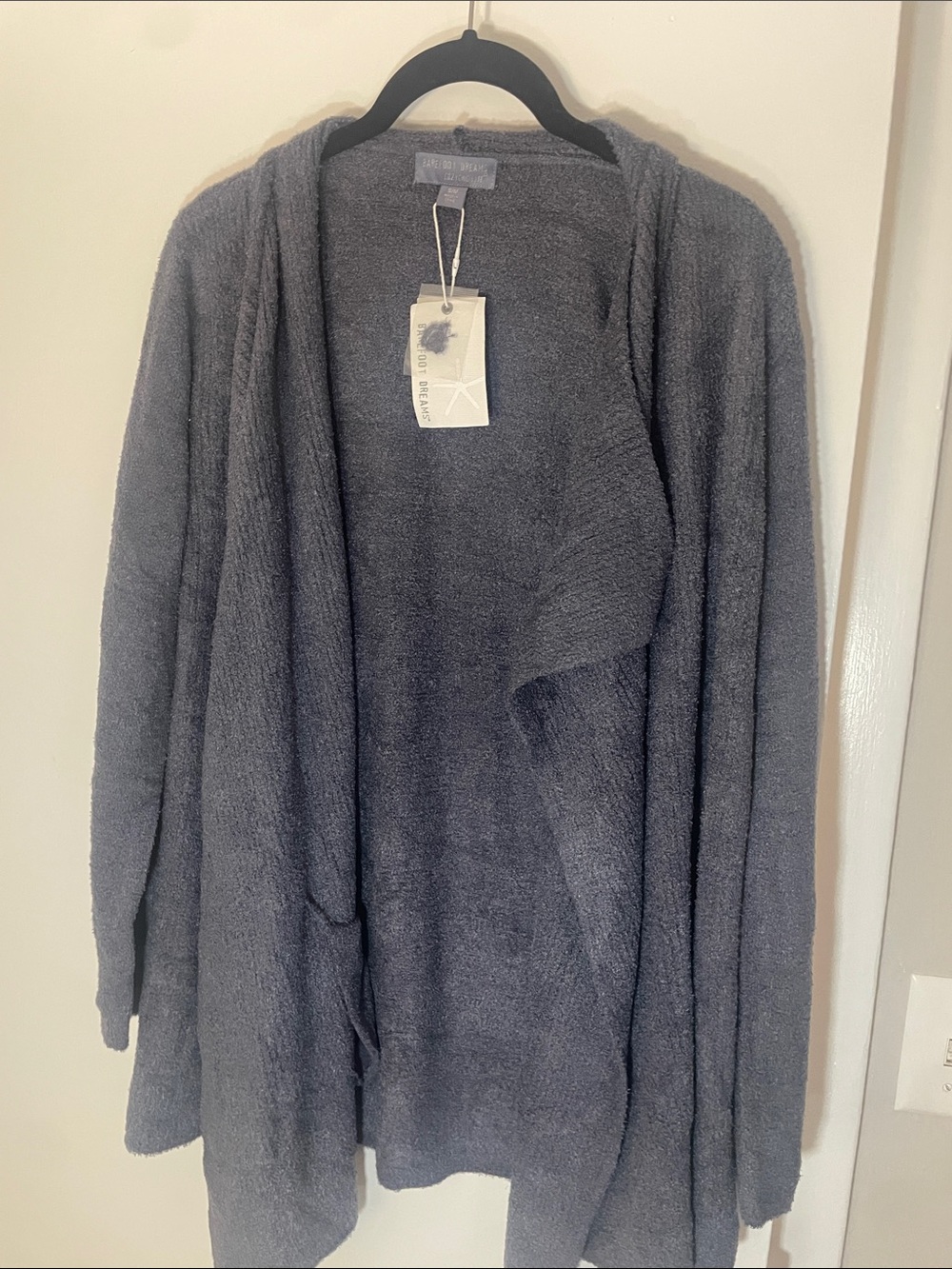 Barefoot Dreams Charcoal Open-Front Cozy Cardigan